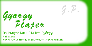 gyorgy plajer business card
